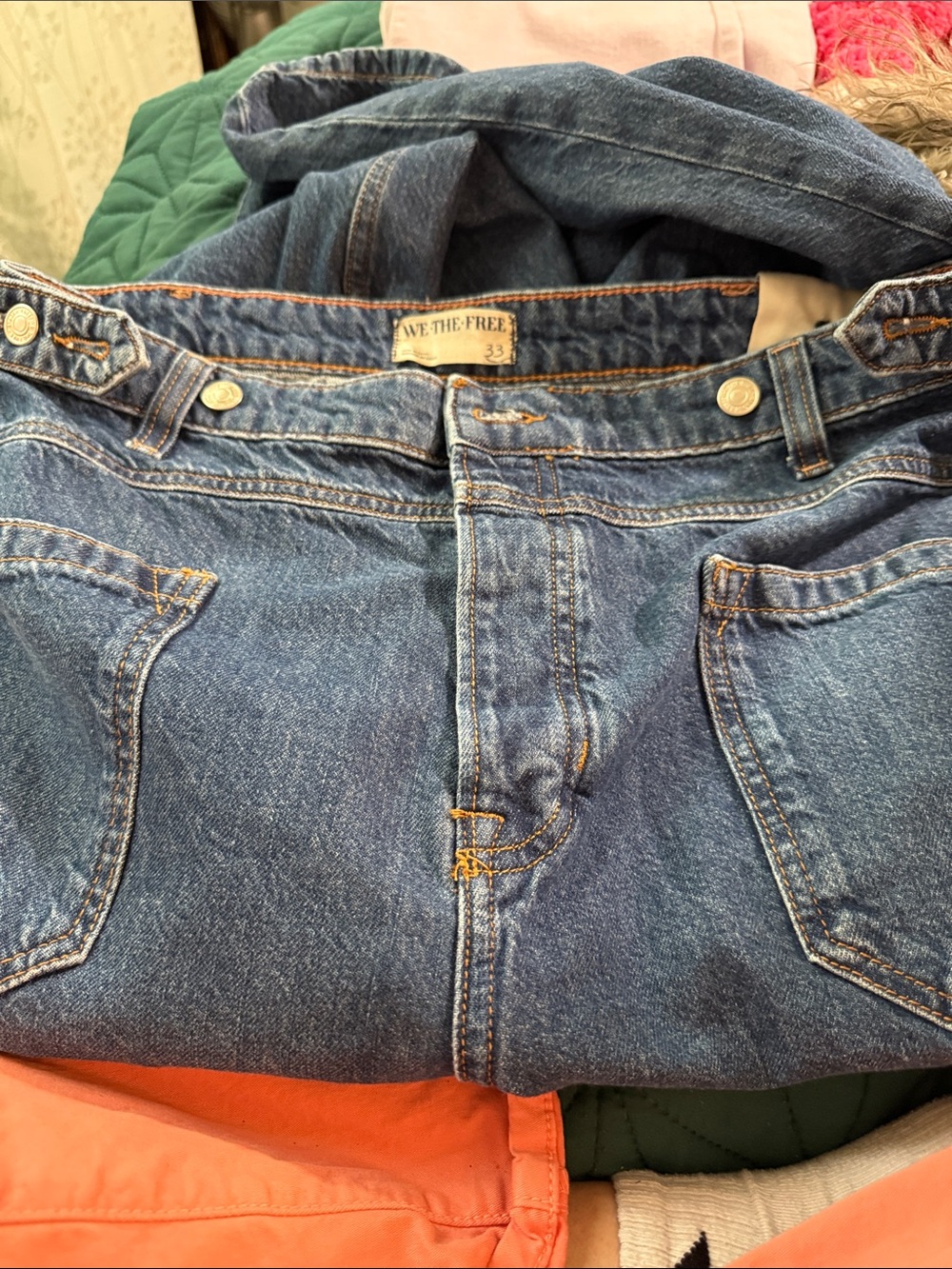 We The Free womens Dark Blue Relaxed Denim Jeans